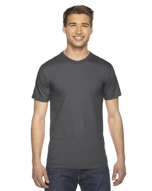 American Apparel Unisex Fine Jersey Short Sleeve T-Shirt | Asphalt Collared Crew Neck Turtle Neck American Apparel Unisex Fine Jersey Short Sleeve T-Shirt | Asphalt Collared Crew Neck Turtle Neck