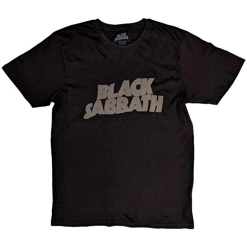 Black Sabbath | Official Band T-Shirt | Wavy Logo (Hi-Build) Lace Blend Ribbed Blend Corduroy Blend Black Sabbath | Official Band T-Shirt | Wavy Logo (Hi-Build) Lace Blend Ribbed Blend Corduroy Blend