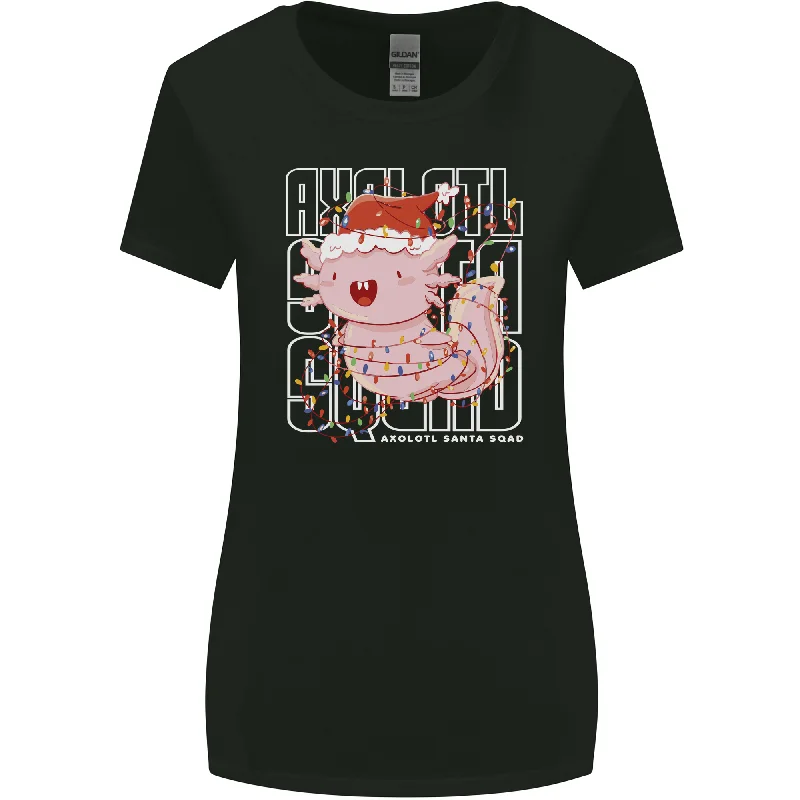 Christmas Axolotl Xmas Womens Wider Cut T-Shirt Rayon Fabric Velvet Fabric Corduroy Fabric Christmas Axolotl Xmas Womens Wider Cut T-Shirt Rayon Fabric Velvet Fabric Corduroy Fabric
