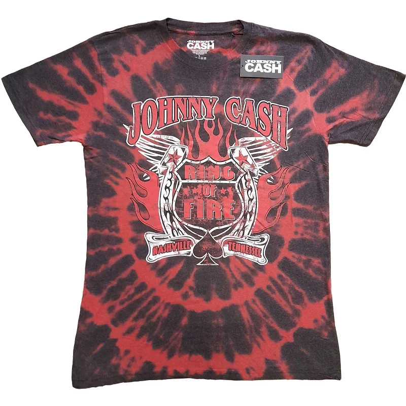 Johnny Cash | Official Band T-Shirt | Ring of Fire (Wash Collection) Knit Fabric Woven Fabric Fleece Fabric Johnny Cash | Official Band T-Shirt | Ring of Fire (Wash Collection) Knit Fabric Woven Fabric Fleece Fabric