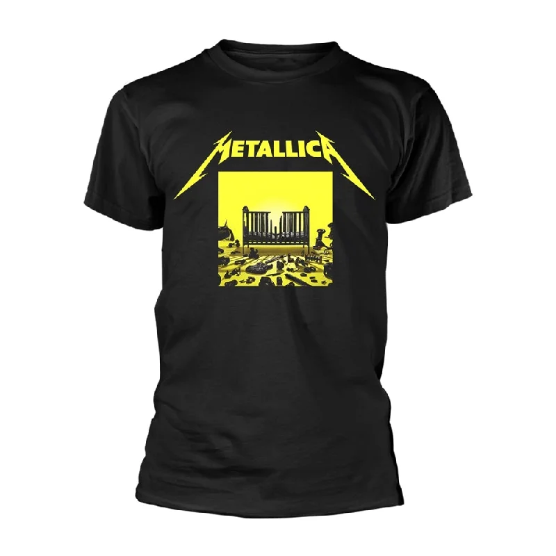 Metallica | Official Band T-Shirt | M72 Square Cover (Back Print) Ribbed T-Shirt High Neck Heavyweight Metallica | Official Band T-Shirt | M72 Square Cover (Back Print) Ribbed T-Shirt High Neck Heavyweight