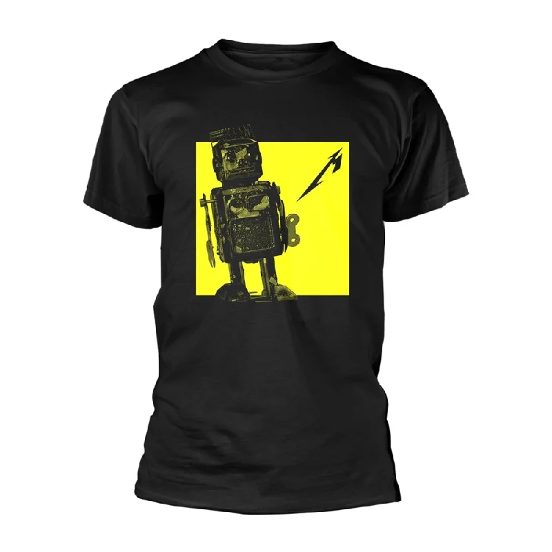 Metallica | Official Band T-Shirt | Burnt Robot (Back Print) Seamless Knitted Crochet Metallica | Official Band T-Shirt | Burnt Robot (Back Print) Seamless Knitted Crochet