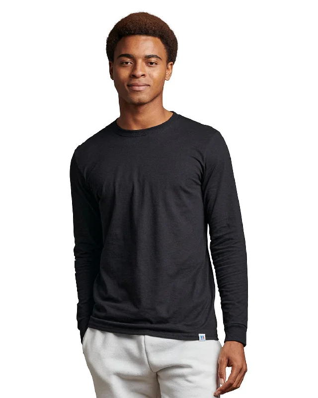Russell Athletic Unisex Essential Performance Long-Sleeve T-Shirt | Black Spandex Blend Rayon Blend Denim Blend Russell Athletic Unisex Essential Performance Long-Sleeve T-Shirt | Black Spandex Blend Rayon Blend Denim Blend