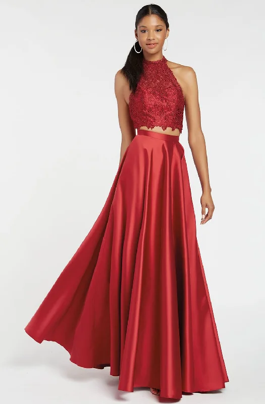 Alyce Paris 60329 - Fitted Croptop High Slit A-Line Prom Dress