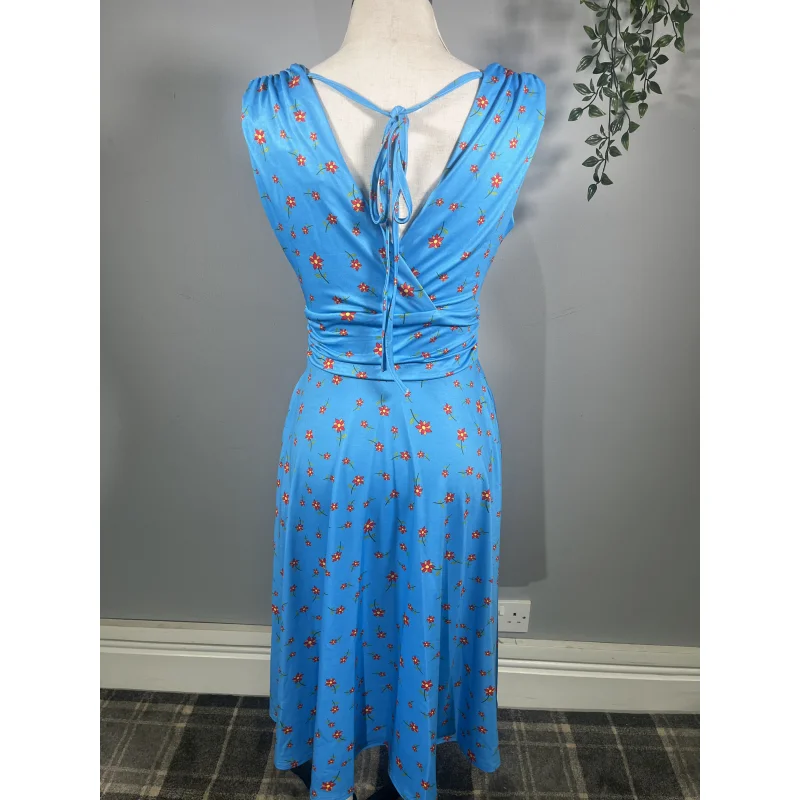 Arabella Dress - Red Flower Blue (08)