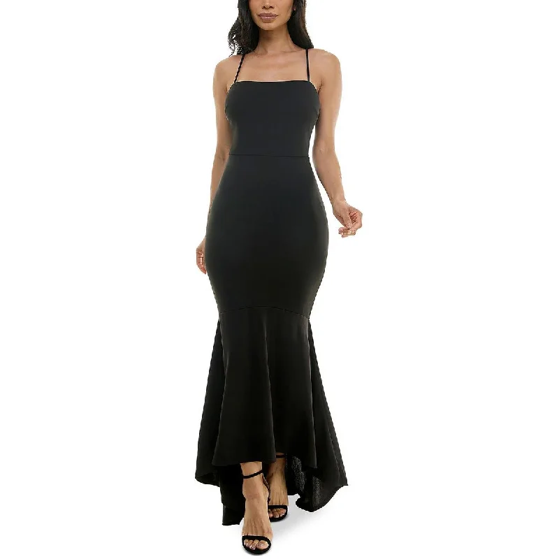 Juniors Womens Hi-Low Formal Evening Dress