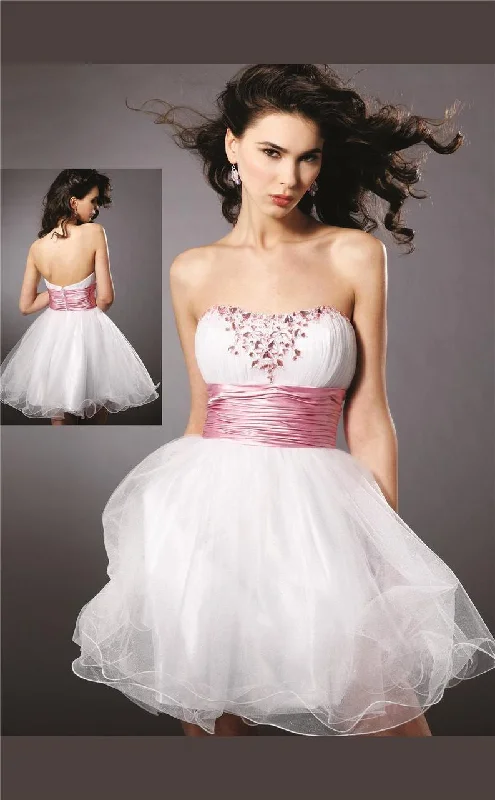 Blush by Alexia Designs - 9126SC Strapless Jewel Ornate Tulle Dress