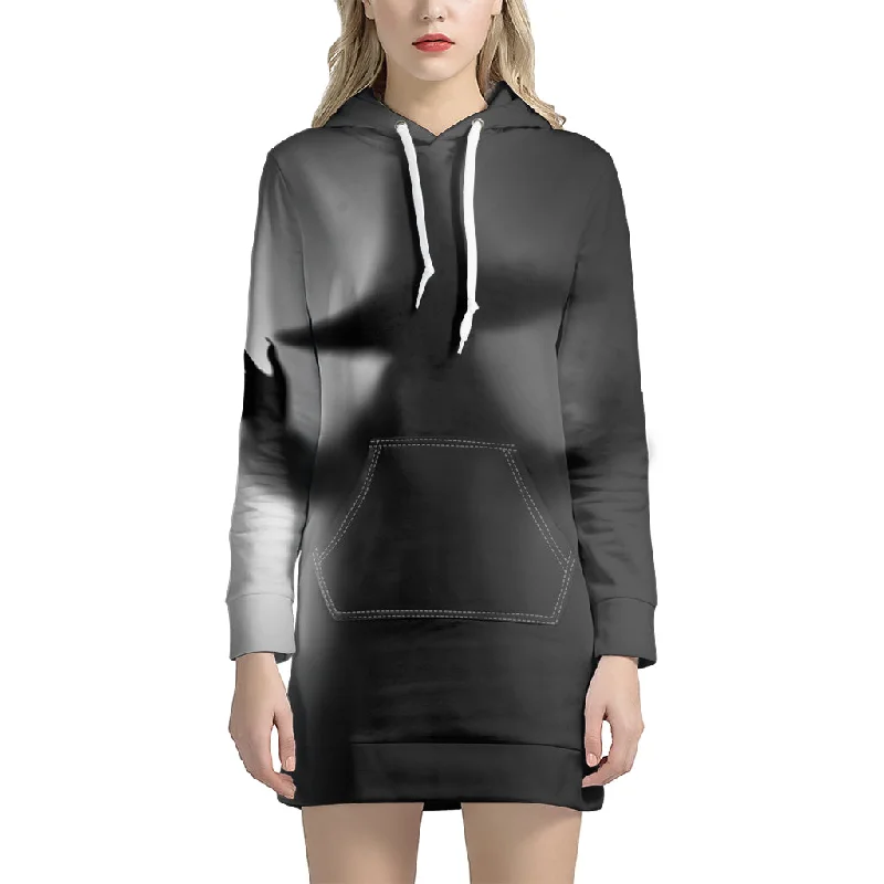 Halloween Horror Witch Print Pullover Hoodie Dress