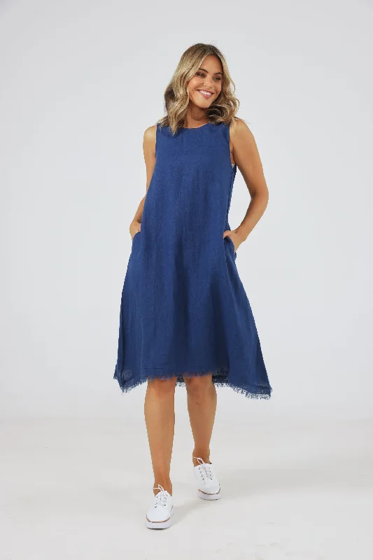 MIRANDA DRESS - NAVY