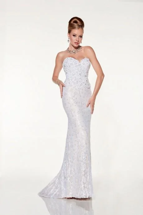 Panoply - Lace Sweetheart Trumpet Dress with Overskirt 44300SC