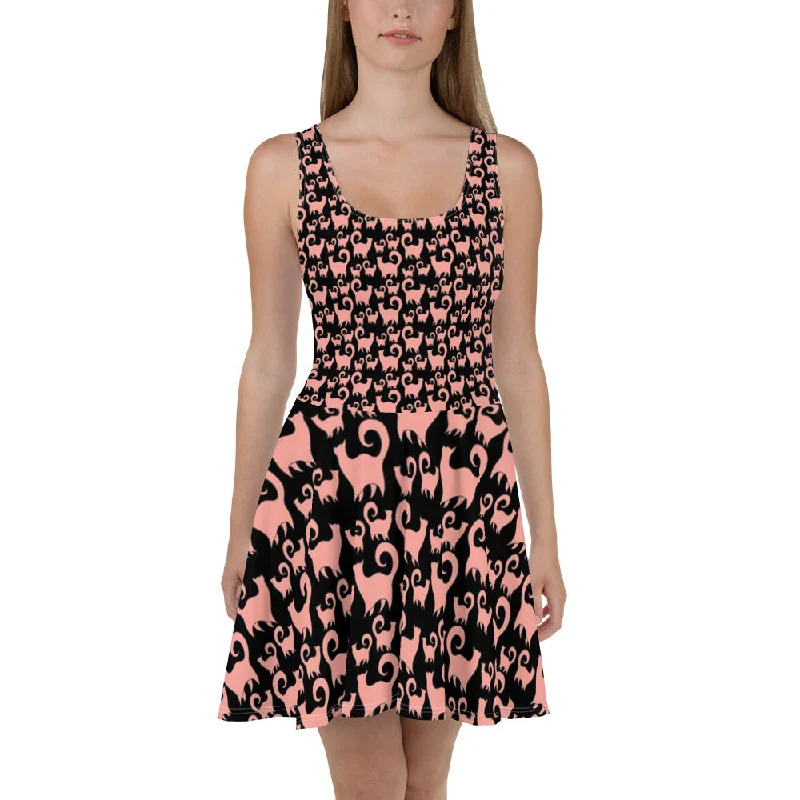 Pink Kitty Skater Dress