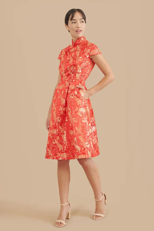 Rachel Bespoke Dress | Short Brocade Cheongsam