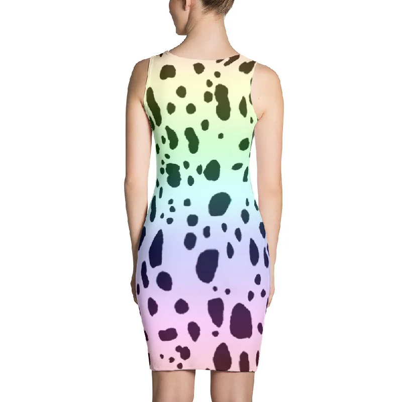 RAINBOW DALMATIAN SPOTTED Sublimation Cut & Sew Dress