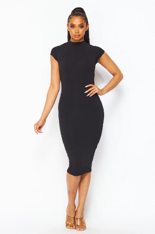 Snatched Basic Cap Sleeve Dress