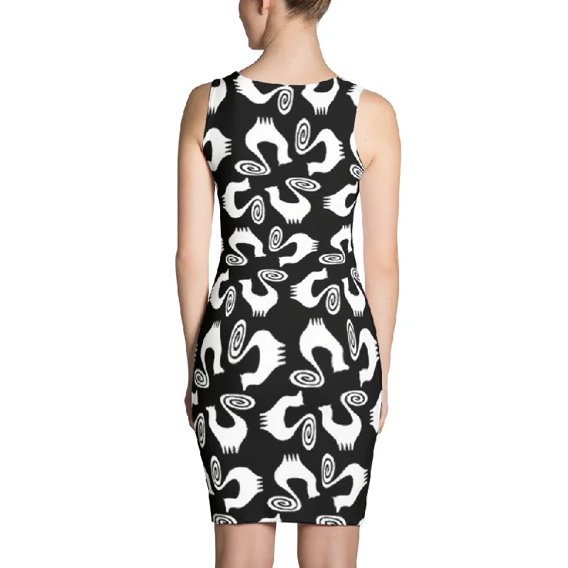 SNOOTY CATS SQUARES Sublimation Cut & Sew Dress